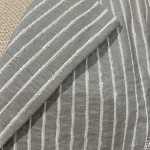 Ross Mayer Grey and White Pinstripe Blazer - Picture 6 of 7